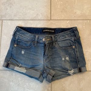 Express denim shorts